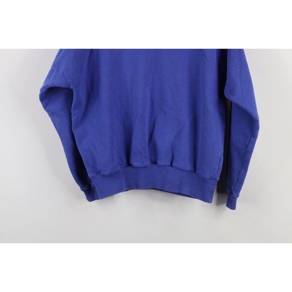 Vintage 90s Streetwear Womens Small Faded Blank Color Block Collared Sweatshirt - Picture 13 of 13